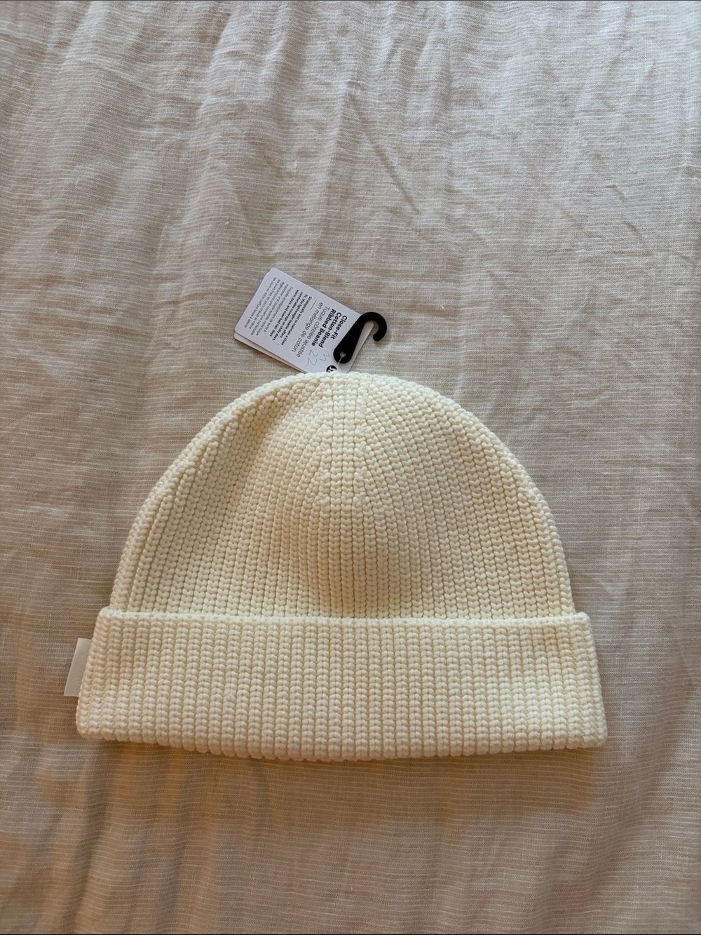 lululemon athletica Cream Ribbed Cuff Beanie